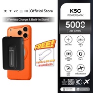 [CCC] UKIKI K5C Powerbank 5000mAh PD20W Wireless Charge พาวเวอร์แบงค์ชาร์จเร็ว สายในตัว มีขาตั้ง