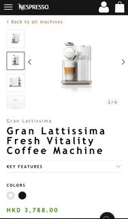 Nespresso / DeLonghi Gran Lattissima Coffee Machine