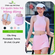 ICADO ID02 2-Layer Pickleball Skirt Made of Stretchy, Soft Fabric, Slim Form for Playing Pickleball 