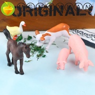 MENGXUAN Figurines Sheep Duck Farmland Worker Animal Model Home Decor Pig Fairy Garden Ornaments