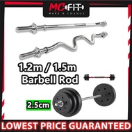 MCFIT Straight Barbell & Curl Barbell Ez Curl Bar Dumbbell Bar Gym Fitness Equipment Barang Gym Olym