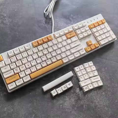 140 Keys Bee Milk XDA Profile PBT Keycap Russian Japanese Thailand Korean Custom Keycaps For MX Swit