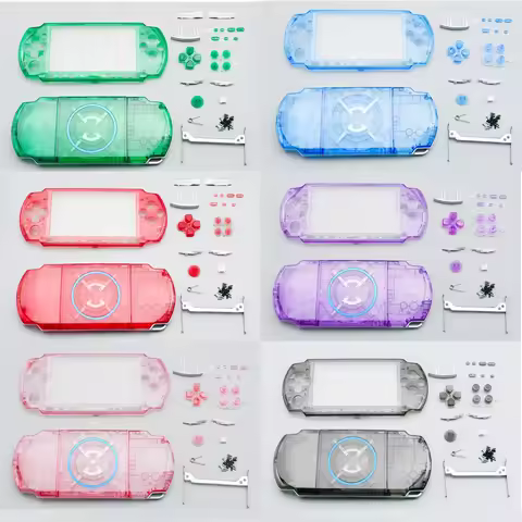 Game Console Shell Replacement For PSP3000 PSP 3000 Crystal Colors Full Housing Cover Case W/ Button