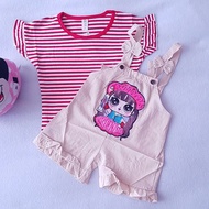 Baby G Collection GFD2553 2in1 Overall Lol Stripes (Import)