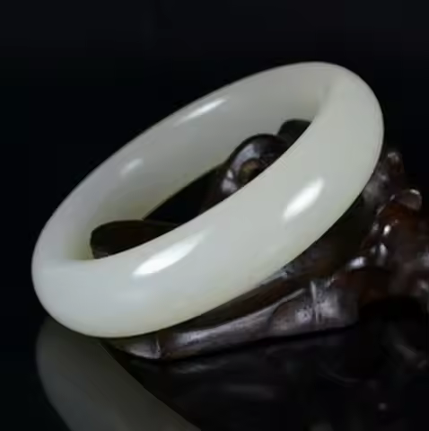 GENUINE asia White Natural Jade Bangle Bracelet Inner Size 57mm