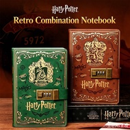 Harry Potter Hogwarts Password Notebook, Vintage PU Lock Journal with Gryffindor/Slytherin Design