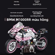 Bộ Xây Dựng Mô Hình Xe Máy BMW M1000RR Màu Hồng Tương Thích LEGO