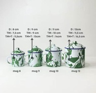 Mug Lurik Mug Blurik Set Tutup Enamel Mug Jadul Cangkir Blurik Murah Mug Blirik Blurik Cangkur Seng