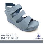 AROMA POLO Stitched Comfort Ladies Wedges (AP2263) Kasut Wanita Kasut Tumit Kasut Kasut Selesa Kasut