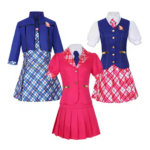 Movie Cosplay Costume Charm Princess School Uniform Dress Delancy Sofia Ella Outfit Top Skirts Adult