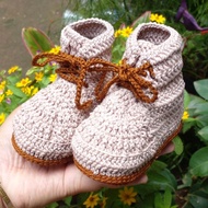 Knitted boots for 1 year old baby