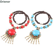 ORIENOR Bohemian Necklace, Alloy Gifts Bohemian Pendant Necklace,  Jewellery Vintage Turquoise Long 