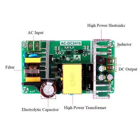 AC 110V 220V 230V to DC 12V 24V Switching Power Supply Board 12V 24V Step-down Transformer Bare Boar
