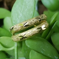 แหวนทองเหลืองแท้ ขนาด2สลึง กว้าง4มิล ไซส์5-11 สวยเหมือนทองจริง โปรดอ่านรายละเอียดก่อนสั่งซื้อ