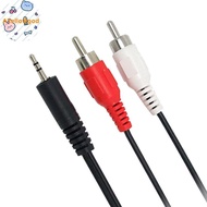 AYellowgod 1.2m 3.9 Feet 3.5mm Plug Ja to 2RCA Male Audio Cable Splitter Phone to Speaker VN