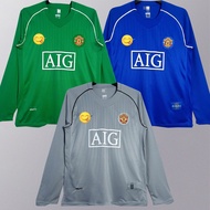 07/08 Manchester United Foster goalkeeper Van der Sar grey 2008 blue Kuszczak high-quality Aaa+footb
