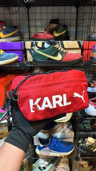 【鄭峰香水。精品】 Puma X Karl Lagerfeld 聯名款尼龍側背腰包