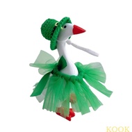 KOOK Porch Geese Dress Costume Ornament Irish Festival Themed Geese Statue Clothing