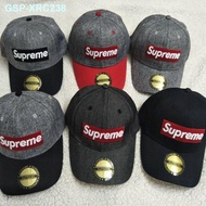 Water✔№ SupremeHertz Mr Supreme หมวกดัดหมวกแก๊ปหมวกเบสบอลหมวกแก็ปลำลองสำหรับทั้งหญิงและชายการปักสามารถปรับเปลี่ยนได้