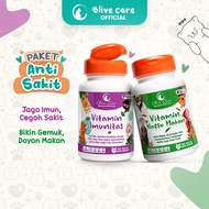 Olive Care Paket  Vitamin Kucing ANTI SAKIT & KEKEBALAN TUBUH Imunitas Nafsu Makan Demam Lemes