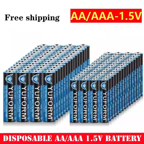 AA Battery 1.5V AAA Disposable Alkaline Dry Battery for LED Light Toys Mp3 CameraFlashShaverCDPlayer