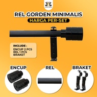 NEW REL TIANG GORDEN MINIMALIS BATANG PENYANGGA TIRAI JENDELA REL MINIMALIS FULL SET