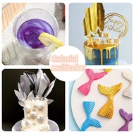 Edible luster dust gold 4gr serbuk emas halal food grade topping emas merah hijau kuning biru ungu s