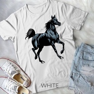 Realistic Black Arabian Horse Arabian Horse Funny T-Shirt Unisex T-Shirt