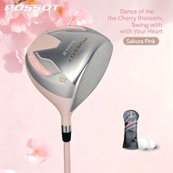 Elegant Sakura Pink Ladies Golf Wood Set 1 Driver 3 Wood Hybrid Golf Clubs for Women Beginners
