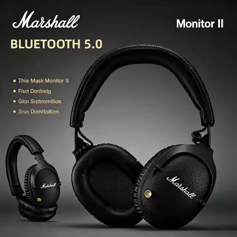 Marshall MONITOR II ANC Wireless Headphones Subwoofer Active Noise Cancelling Music Sports Gaming Or
