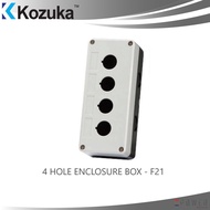 KOZUKA PVC ENCLOSURE BOX 4HOLE F21 KB2-E SERIES 22mm CONTROL COMPONENTS FOR PILOT LAMP/BUZZER/SELECTOR/PUSH BUTTON