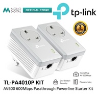 TP-LINK TL-PA4010P KIT AV600 (PASSTHROUGH) / TL-PA7017 KIT AV1000 (GIGABIT) POWERLINE STARTER KIT WI