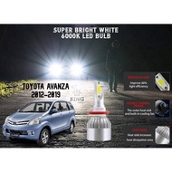 Toyota Avanza 2012-2019 C6 LED Light Bulb 6000K White 1Pair 2pcs Car Headlight Mentor Lampu Besar