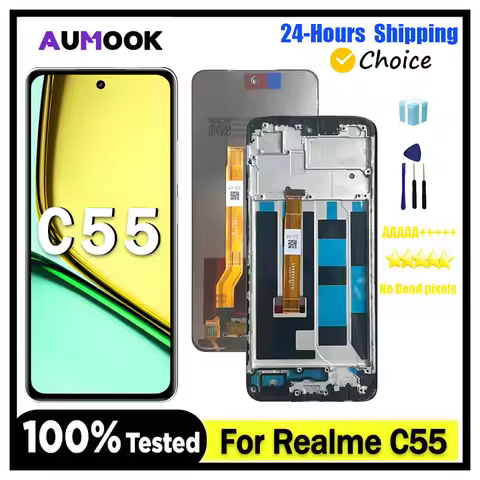 6.72"IPS Display For Realme C55 LCD Display Touch Screen Digitizer Assembly For Realme C55 RMX3710 L