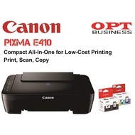 Canon PIXMA E410 All in 1 low Cost Printer (include black &amp; color ink cartridges)