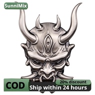 Japanese Oni Samurai Sticker 3D Metal Devil Death Emblem Fit for Vehicle Car Tuning Styling Body Scr