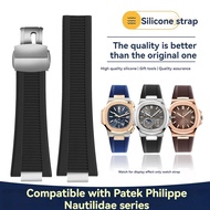 For PATEK PHILIPPE Nautilus 5711 5712 5980 Waterproof Silicone Watch Band with Butterfly Clasp Repla