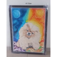 Colour Pencil Art A1 Size Dog