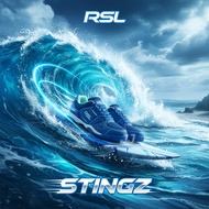 RSL STINGZ Badminton shoes Junior Blue/Turqoise