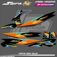 SUPRA FIT LAMA (COD) STIKER STRIPING MOTOR HONDA SUPRA FIT LAMA  - STIKER LIST SIMPLE DESAIN RACING 