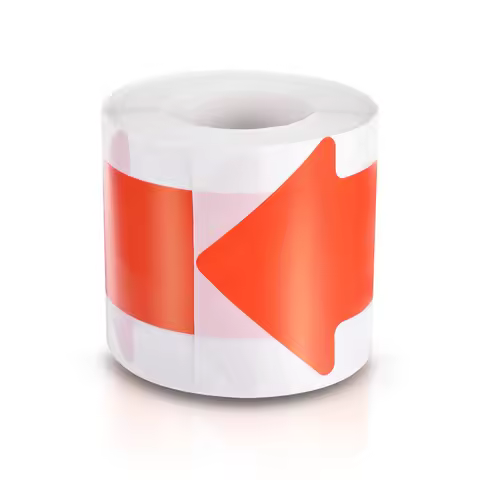 200Pcs Adhesive Arrow Sign Stickers 3"x6" Arrow Floor Marker Sticker Tape Directional Arrow Label De