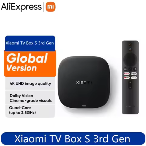 Global Version Xiaomi TV Box S 3rd Gen 4K Ultra HD 2G 32G WiFi BT5.2 Google TV Cast Netflix Smart TV