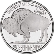 Buffalo Silver Round Silver Plated 1 oz