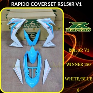 RAPIDO COVER SET RS150R/RS150 V2 V3 WINNER150 (8) SKY BLUE (STICKER TANAM/AIRBRUSH) COVERSET