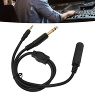 1/4 Inch Stereo Splitter Cable  19.7in Gold Plated 6.35mm Female To and 3.5mm Male for Mixers