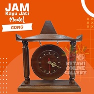 Teak Wood Gong Decorative Table Clock Teak Wood Decorative Clock/ Teak Wood Gong Clock/
