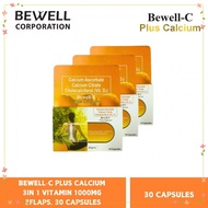 Bewell-C Plus CALCIUM 3 in 1 vitamin 1000mg 3 flaps, 30 Capsules