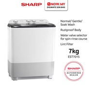 SHARP 7Kg Semi-Auto Washing Machine EST7015 | Normal Gentle Soak Wash Mesin Basuh 洗衣机
