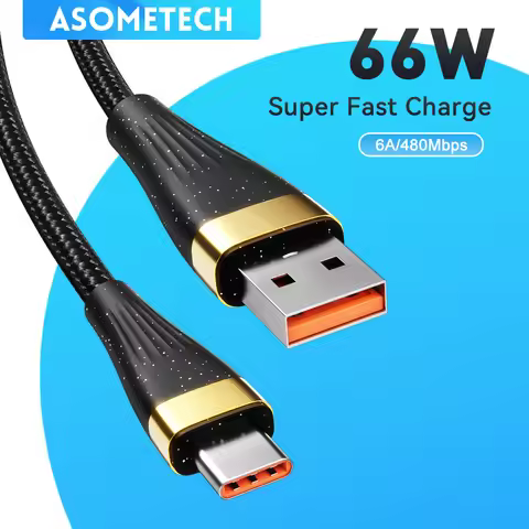 6A USB C Cable Phone Wire Type C Cable USB A to Type C Fast Charger Cable for Xiaomi Samsung MacBook