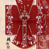 YQHanyi Court Original Hanfu【Queqiao】Flower Wedding Men's and Women's Couple's Waist Swing Heavy Industry Full Embroider